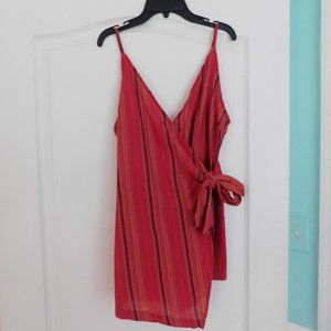 Boho stylish red romper
